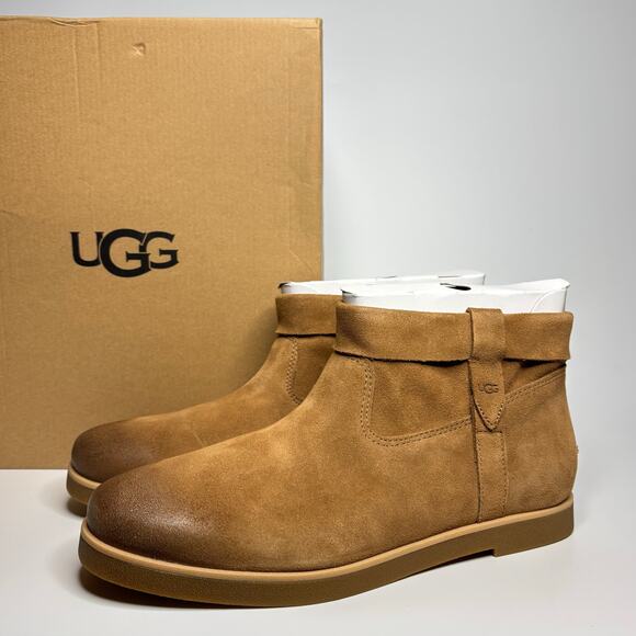 UGG Women's Josefene Cuff Suede Boots in Chestnut - Picture 1 of 9